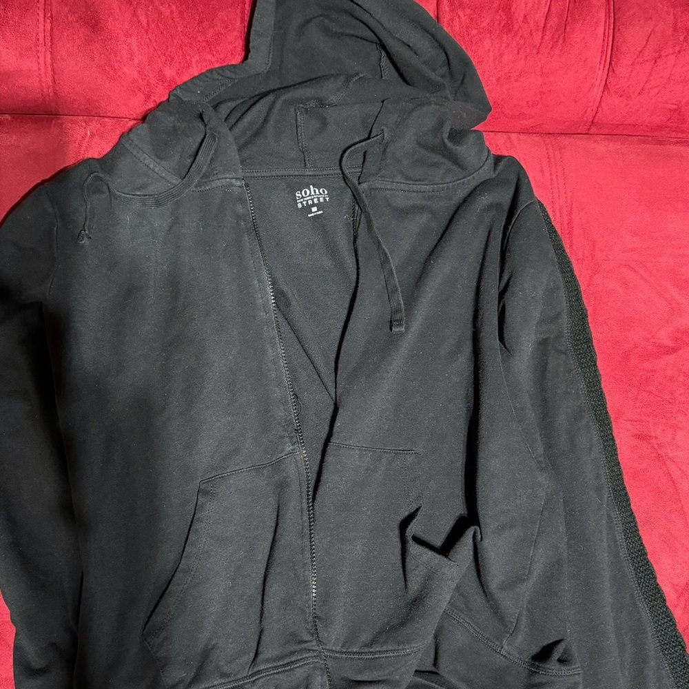 Black New York and company zip up hoodie